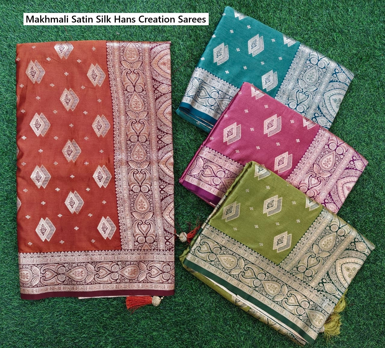 Makhmali Satin Silk Hans Creation Sarees Wholesale Price