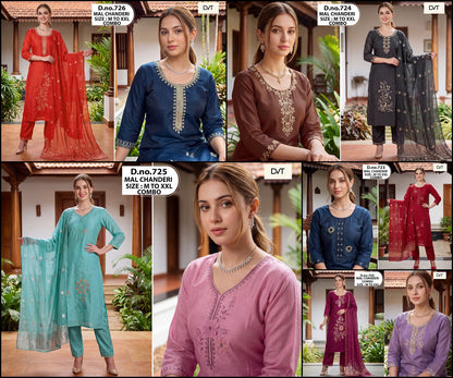 Mal Chanderi 2610 Dvt Readymade Pant Style Suits Supplier Ahmedabad
