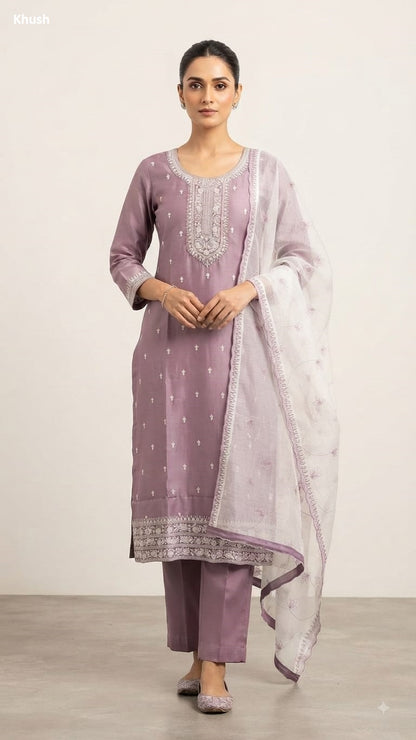Mal Chanderi 2809 Khush Readymade Pant Style Suits Wholesale Rate