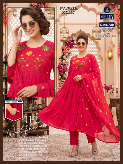 Mal Chanderi 2908 Velley Readymade Anarkali Suits Wholesaler Ahmedabad