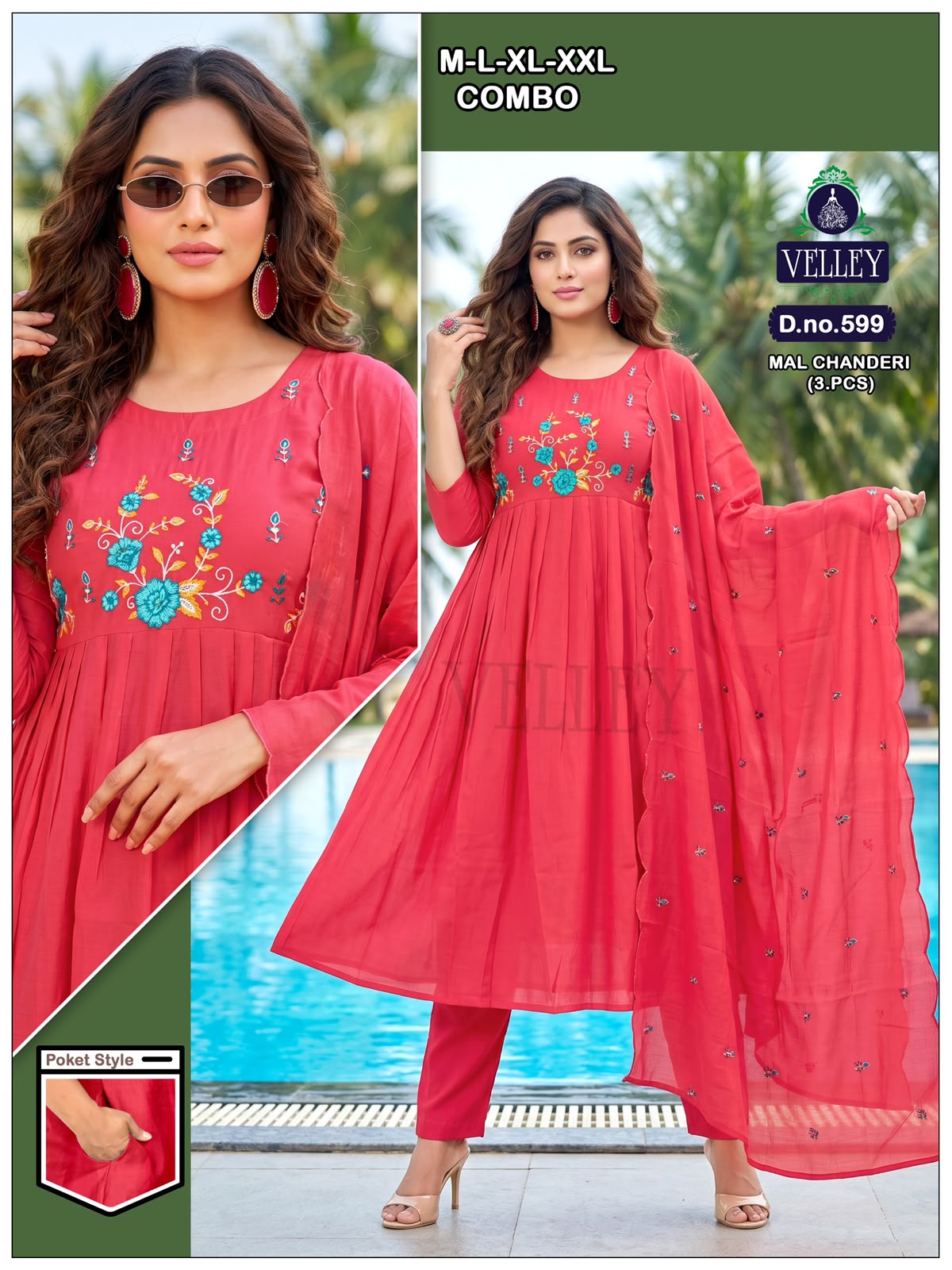 Mal Chanderi 2908 Velley Readymade Anarkali Suits Wholesaler Ahmedabad
