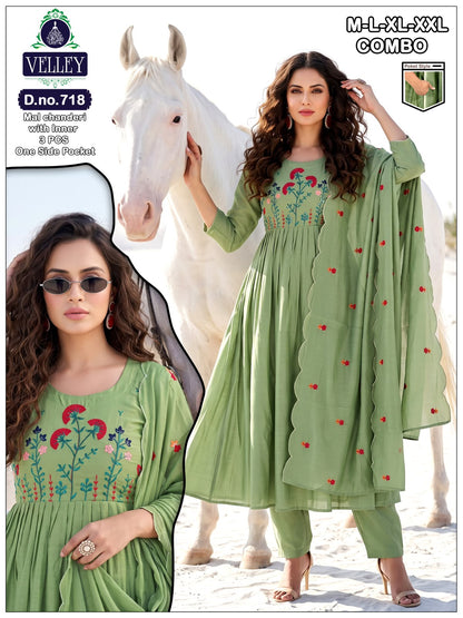 Mal Chanderi 2908 Velley Readymade Anarkali Suits Wholesaler Ahmedabad