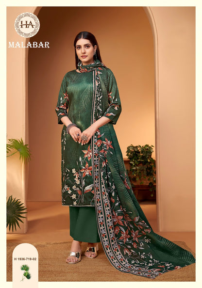 Malabar Harshit Fashion Zam Cotton Pant Style Suits Wholesale Price
