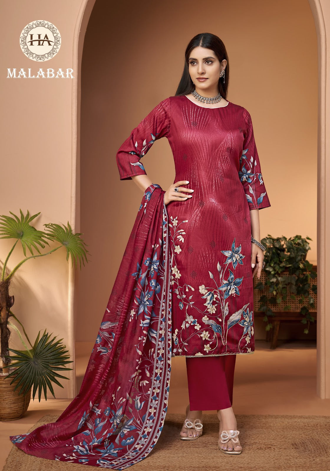 Malabar Harshit Fashion Zam Cotton Pant Style Suits Wholesale Price
