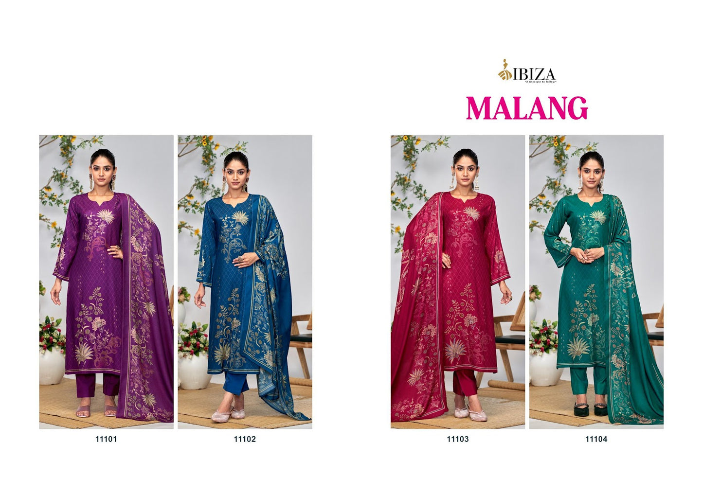 Malang Ibiza Viscose Pashmina Suits Manufacturer India