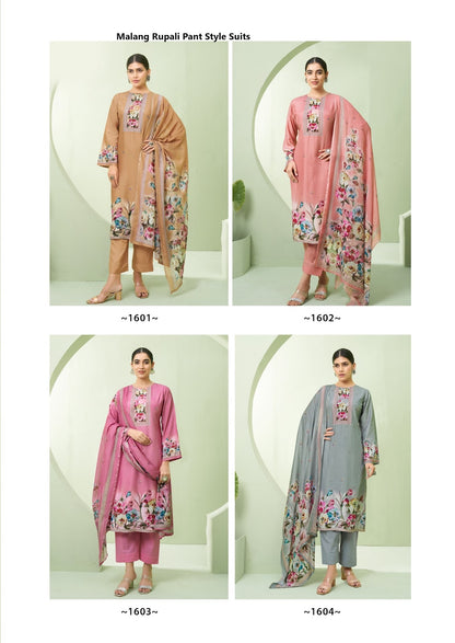 Malang Rupali Muslin Pant Style Suits Wholesaler India