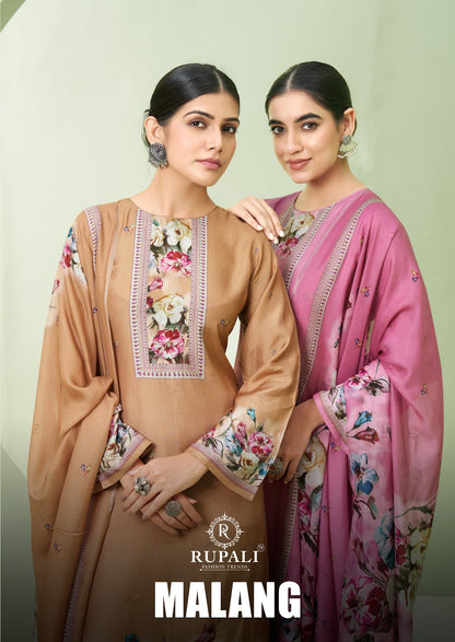 Malang Rupali Muslin Pant Style Suits Wholesaler India