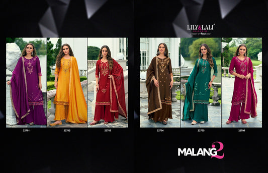 Malang Vol 2 Lily Lali Vichitra Silk Readymade Sharara Suits Supplier India