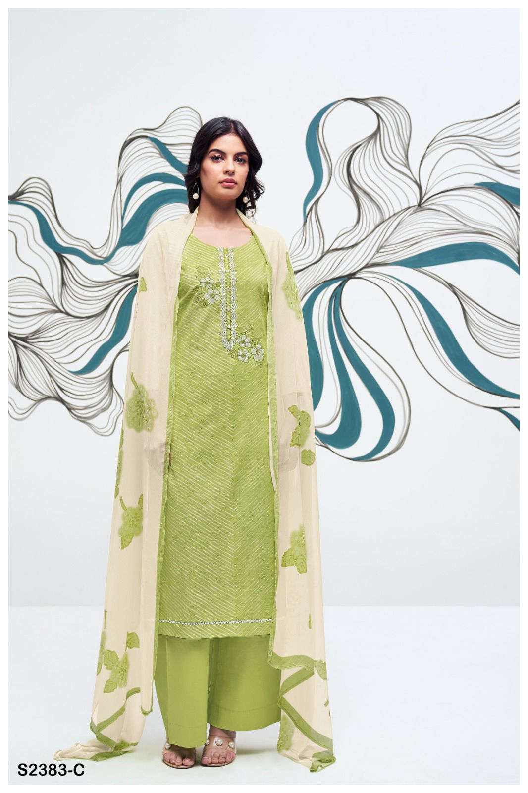 Maleah 2383 Ganga Cotton Plazzo Style Suits Wholesale Price