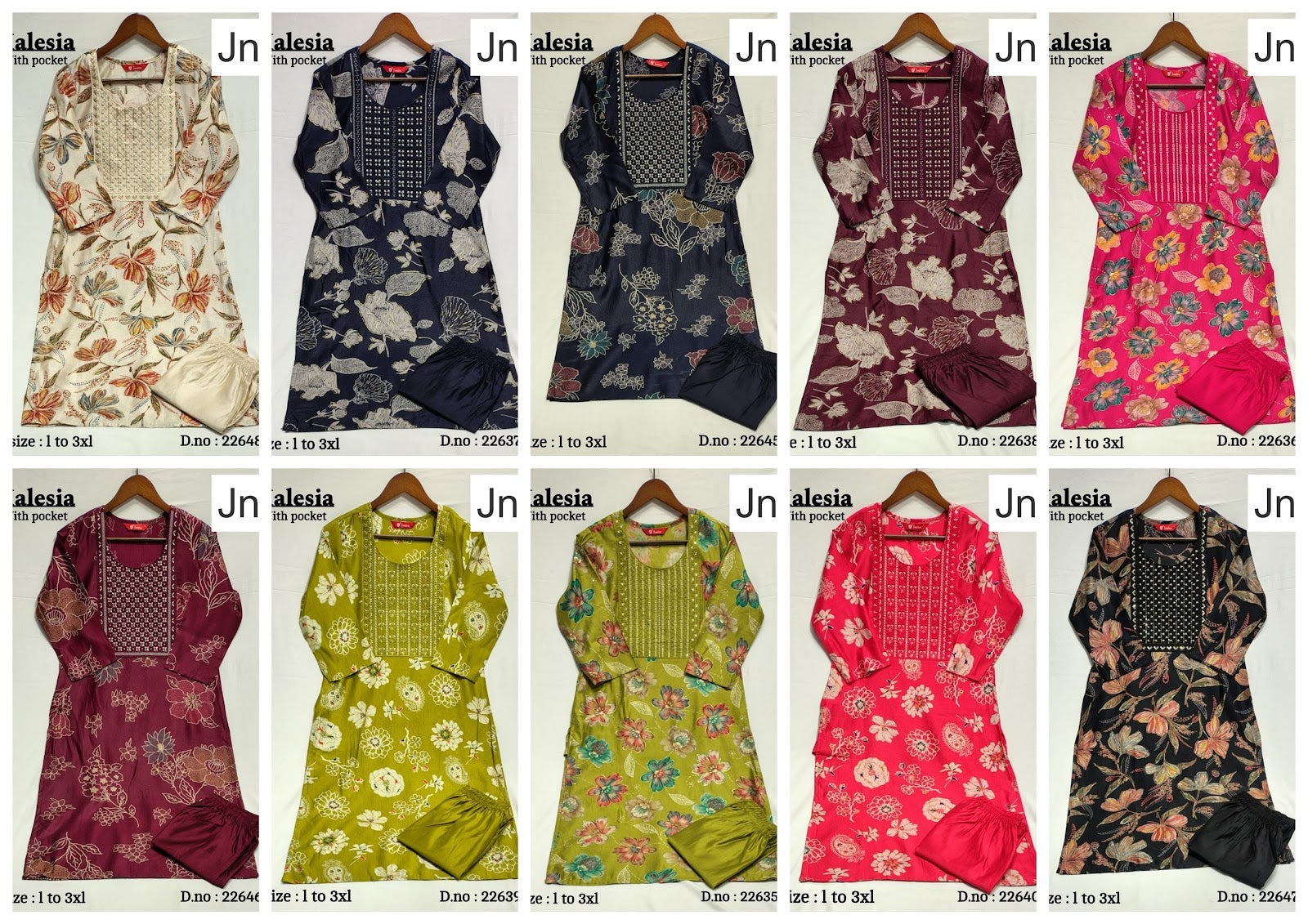 Malesia 020326 Jnx Gadwal Kurti Pant Set Wholesaler Gujarat