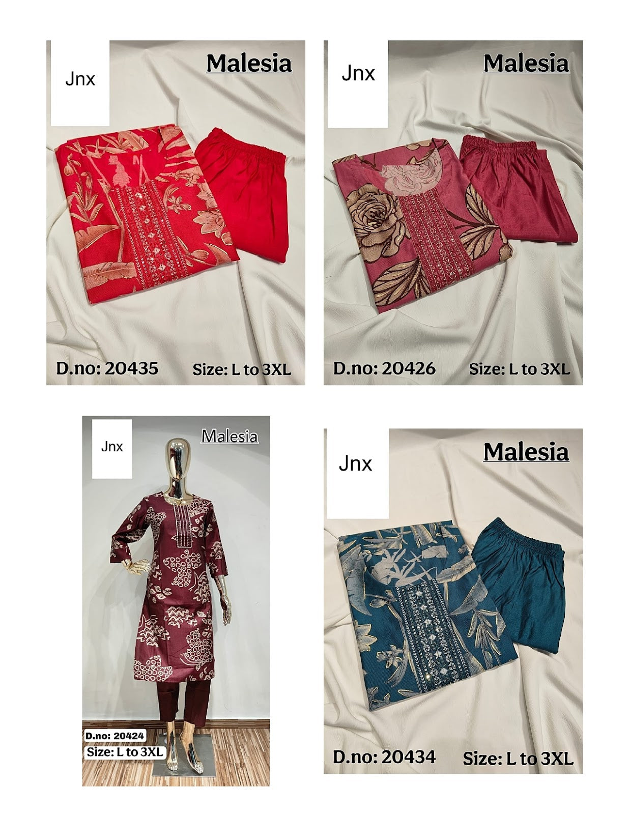 Malesia Jnx Kurti Pant Set Exporter