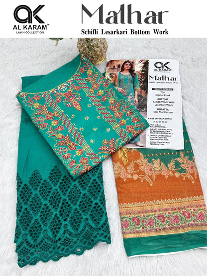 Malhar Al Karam Cotton Karachi Salwar Suits Exporter