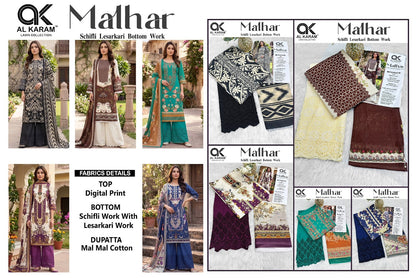 Malhar Al Karam Cotton Karachi Salwar Suits Exporter
