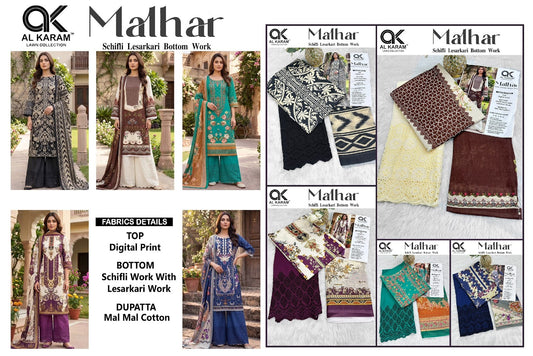 Malhar Al Karam Cotton Karachi Salwar Suits Exporter