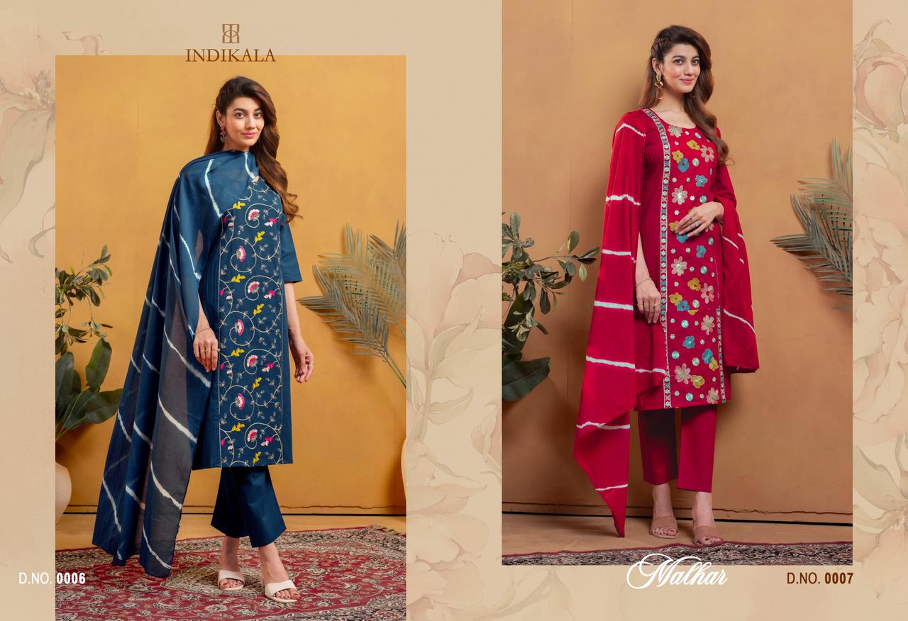 Malhar Indikala Kushal Vatican Readymade Pant Style Suits Exporter India