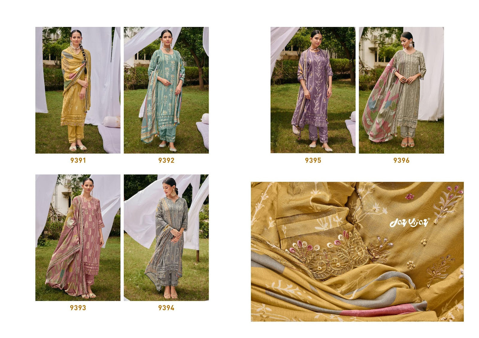 Malhar Jay Vijay Muslin Silk Pant Style Suits Wholesale