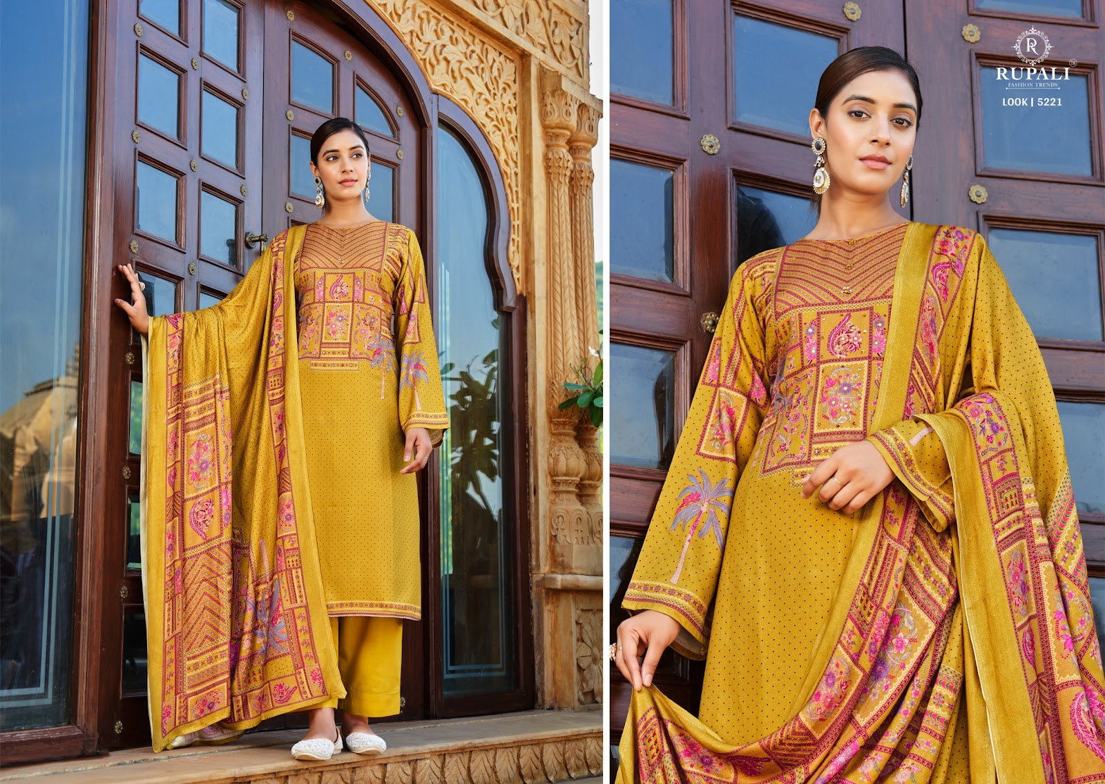 Malhar Rupali Jaam Satin Pant Style Suits Wholesaler