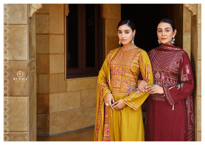 Malhar Rupali Jaam Satin Pant Style Suits Wholesaler