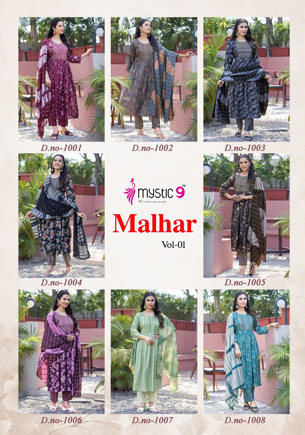 Malhar Vol 1 Mystic 9 Chanderi Modal Readymade Pant Style Suits Exporter India