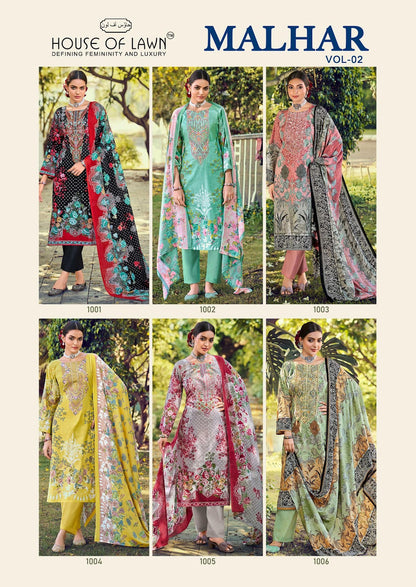 Malhar Vol 2 House Of Lawn Cotton Karachi Salwar Suits Supplier