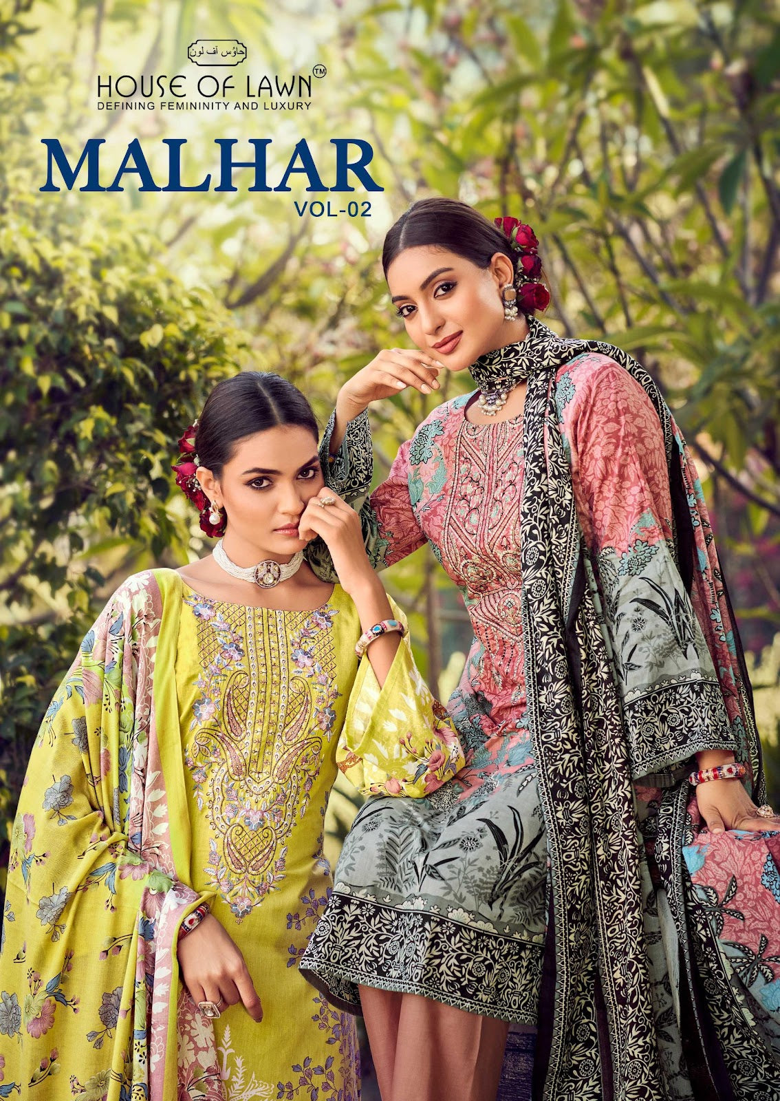 Malhar Vol 2 House Of Lawn Cotton Karachi Salwar Suits Supplier
