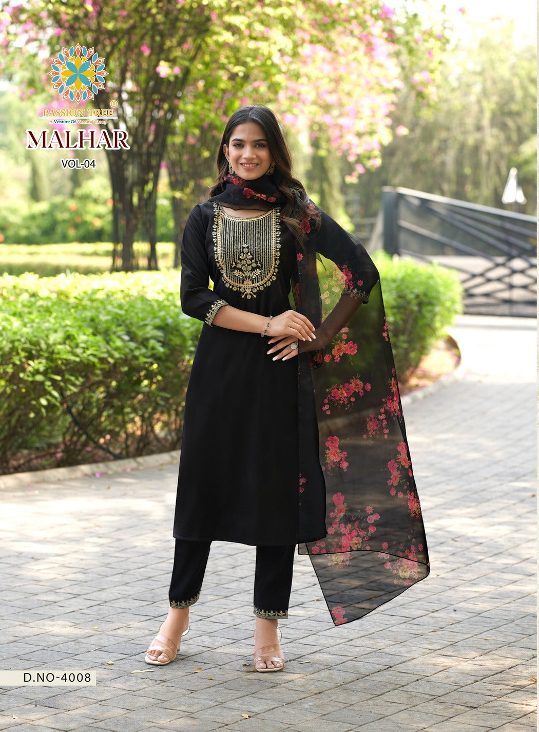 Malhar Vol 4 Passion Tree Roman Silk Readymade Pant Style Suits Wholesale Rate