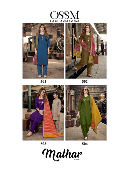 Malhar Vol 5 Ossm Cotton Readymade Pant Style Suits Wholesale Price