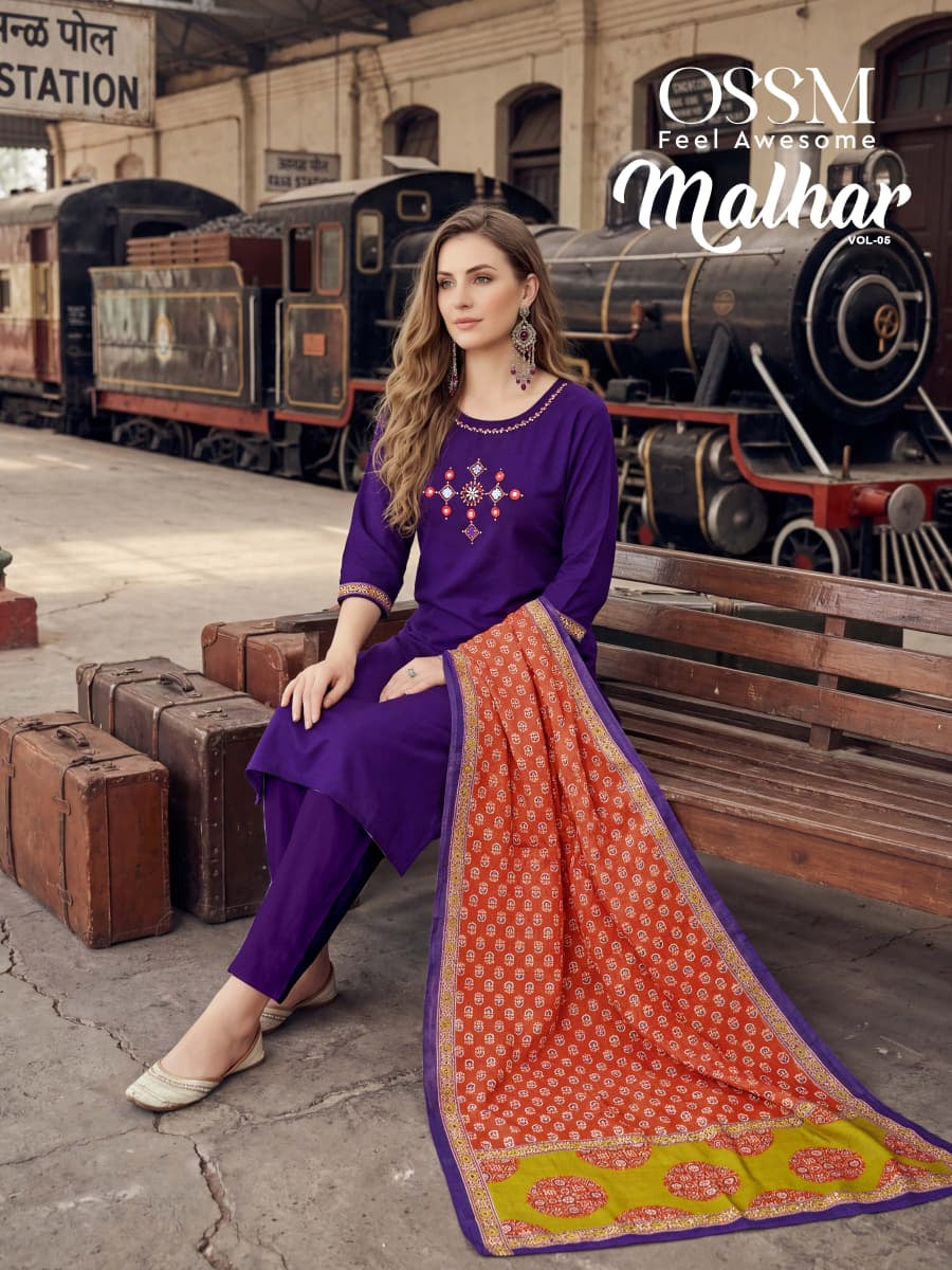 Malhar Vol 5 Ossm Cotton Readymade Pant Style Suits Wholesale Price