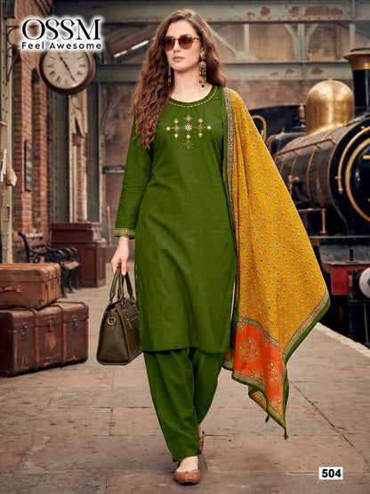 Malhar Vol 5 Ossm Cotton Readymade Pant Style Suits Wholesale Price
