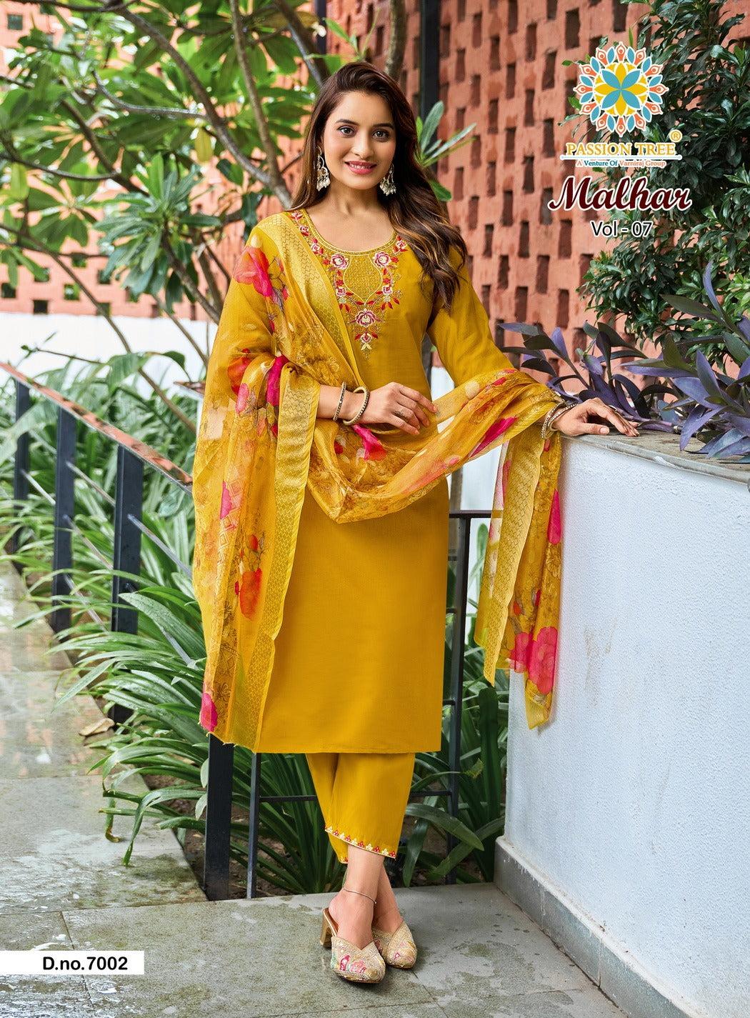 Malhar Vol 7 Passion Tree Roman Silk Readymade Pant Style Suits Wholesaler India