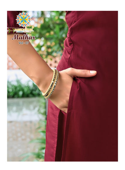 Malhar Vol 7 Passion Tree Roman Silk Readymade Pant Style Suits Wholesaler India