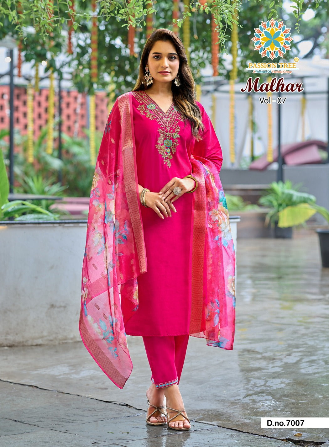 Malhar Vol 7 Passion Tree Roman Silk Readymade Pant Style Suits Wholesaler India