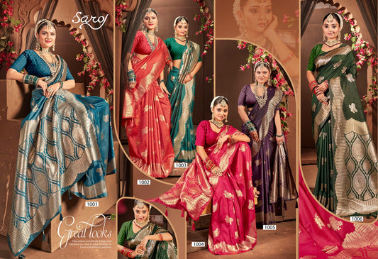 Malhari Silk Vol 1 Saroj Sarees Wholesale Price