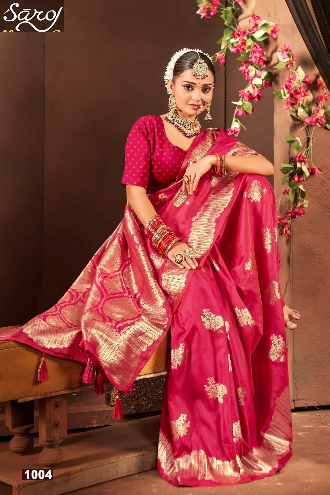 Malhari Silk Vol 1 Saroj Sarees Wholesale Price