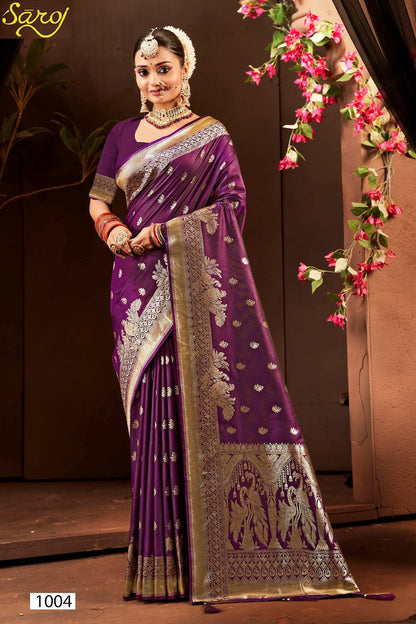 Malhari Silk Vol 3 Saroj Sarees Supplier Ahmedabad