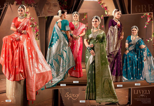 Malhari Silk Vol 4 Saroj Sarees Wholesaler Ahmedabad