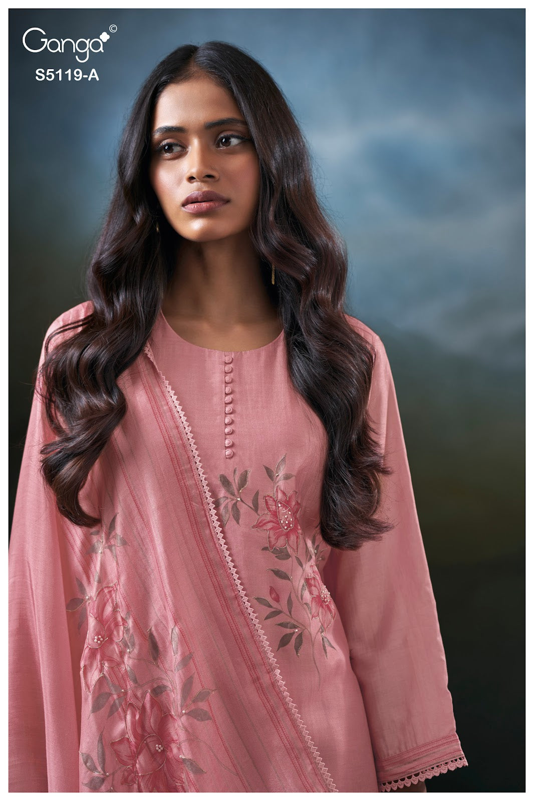 Malia S5119 Ganga Bemberg Silk Pant Style Suits Wholesale
