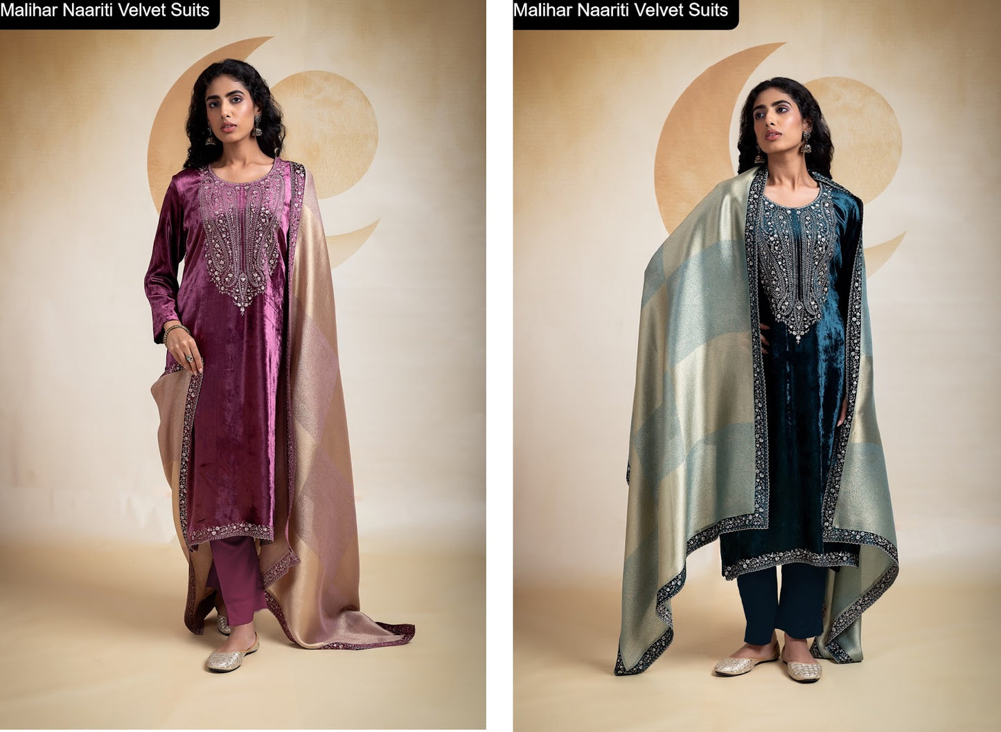 Malihar Naariti Velvet Suits Manufacturer Ahmedabad