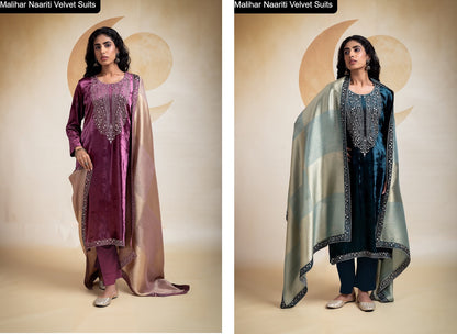 Malihar Naariti Velvet Suits Manufacturer Ahmedabad
