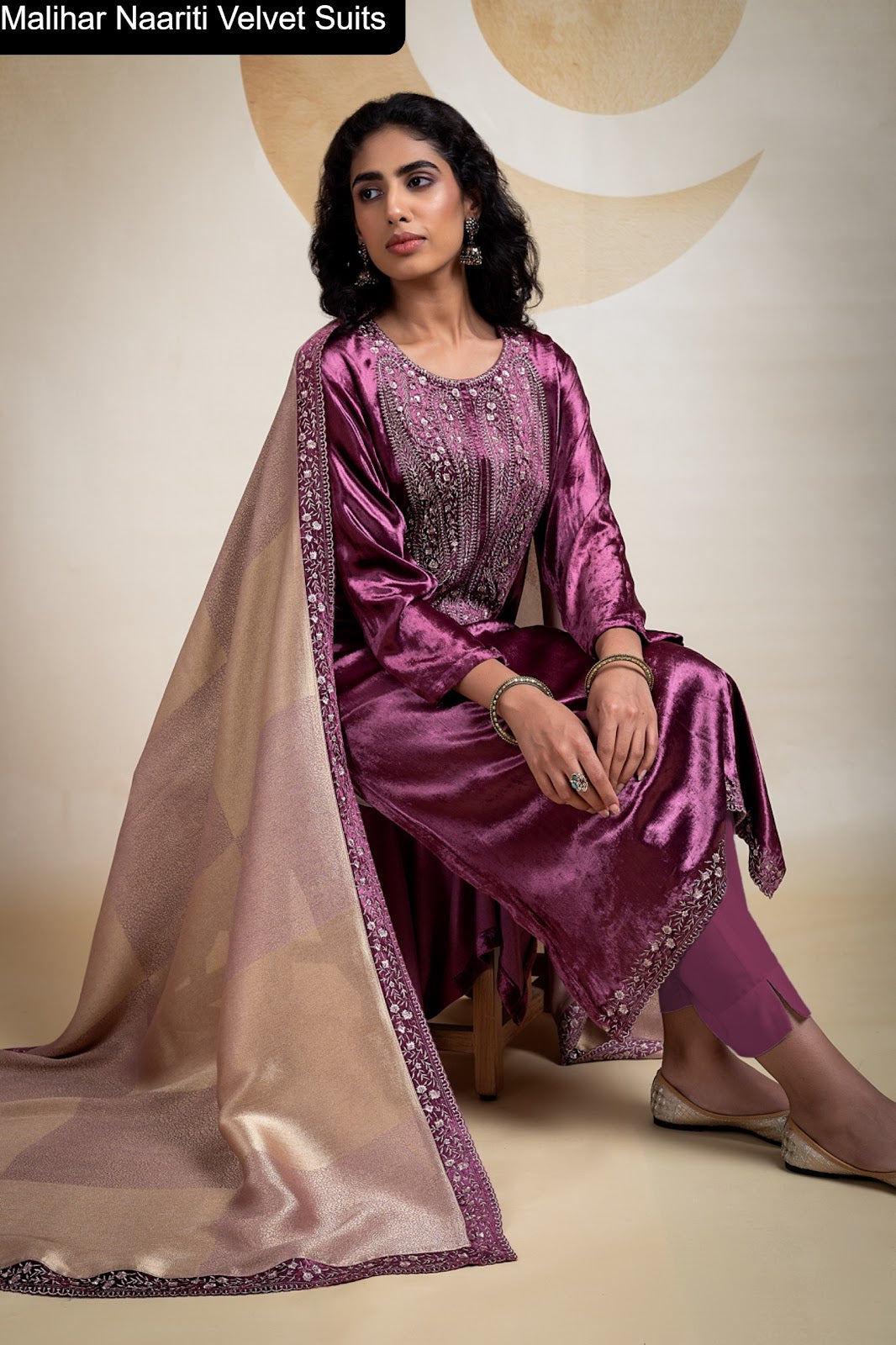 Malihar Naariti Velvet Suits Manufacturer Ahmedabad