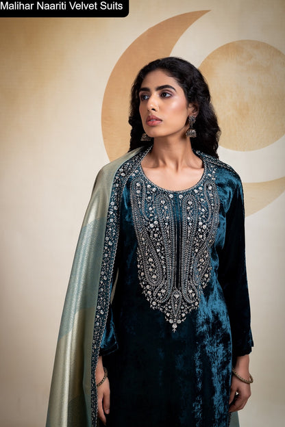Malihar Naariti Velvet Suits Manufacturer Ahmedabad