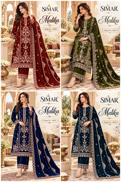 Malika 14678 Simar Velvet Suits Manufacturer