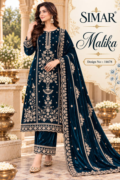 Malika 14678 Simar Velvet Suits Manufacturer
