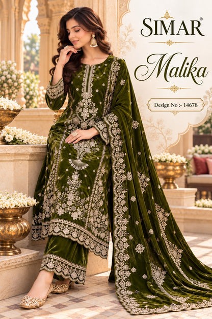 Malika 14678 Simar Velvet Suits Manufacturer