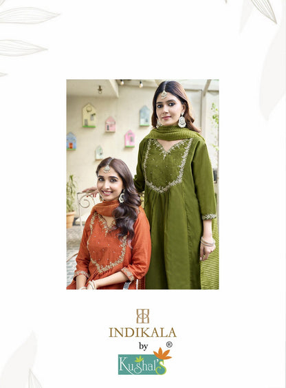 Malika Indikala Kushal Chanderi Readymade Anarkali Suits Wholesaler India