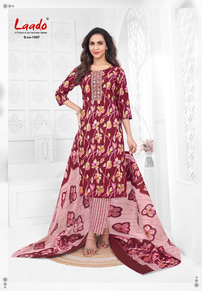 Malika Vol 1 Laado Readymade Cotton Pant Suits Manufacturer Ahmedabad