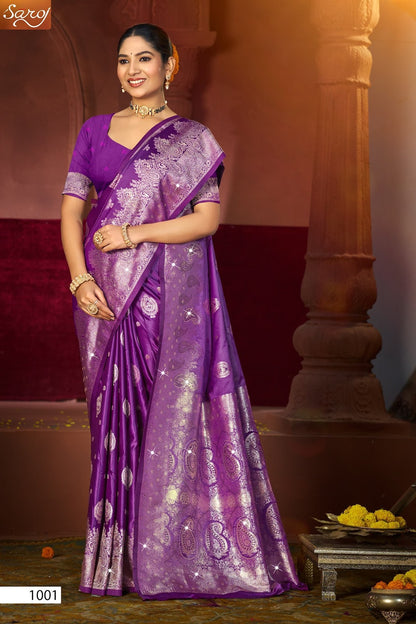 Malini Satin Saroski Vol 3 Saroj Sarees Exporter Ahmedabad