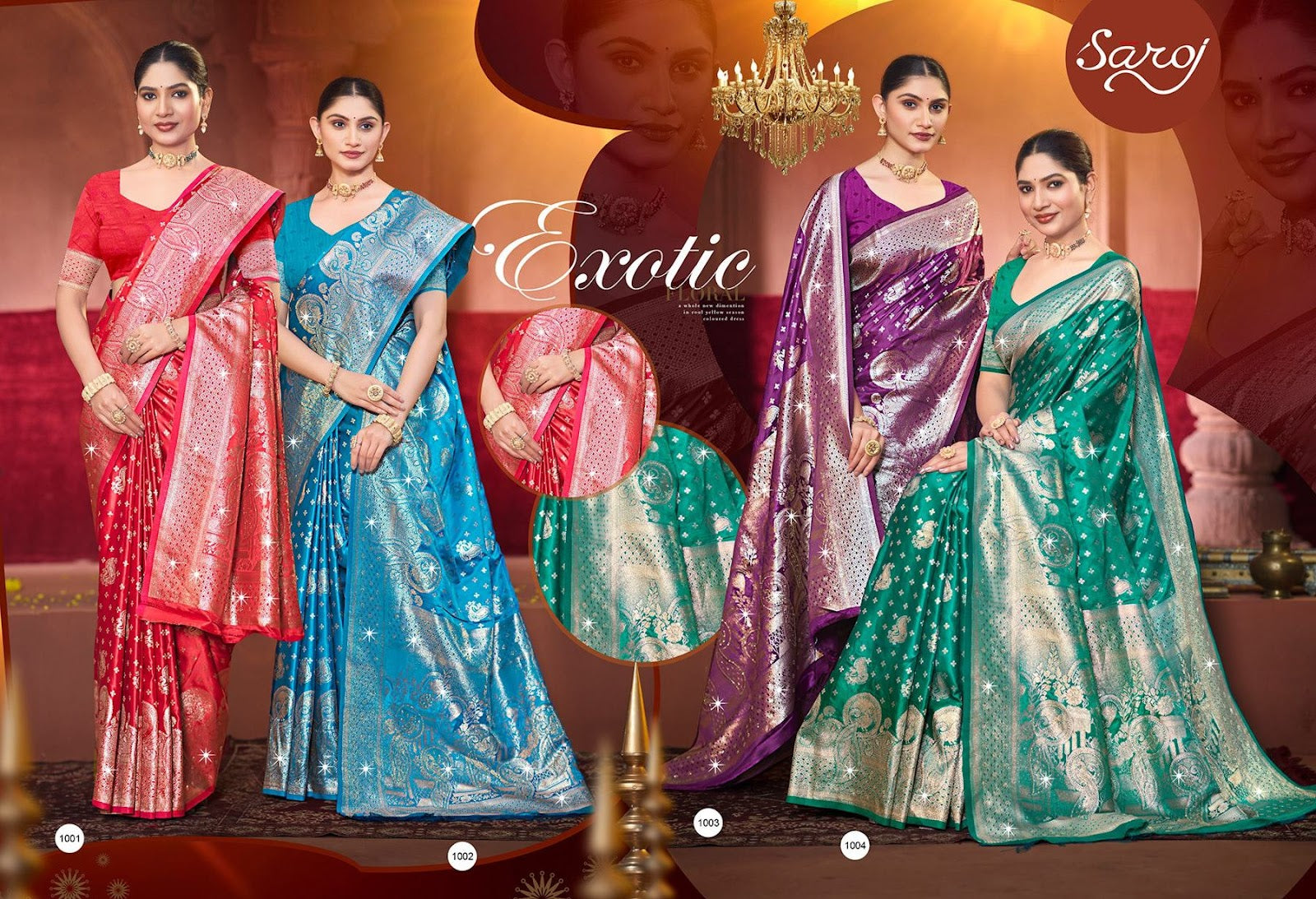 Malini Satin Saroski Vol 5 Saroj Sarees Wholesale Price