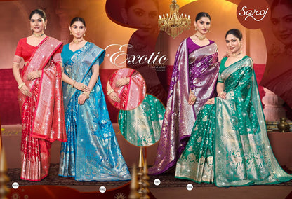 Malini Satin Saroski Vol 5 Saroj Sarees Wholesale Price