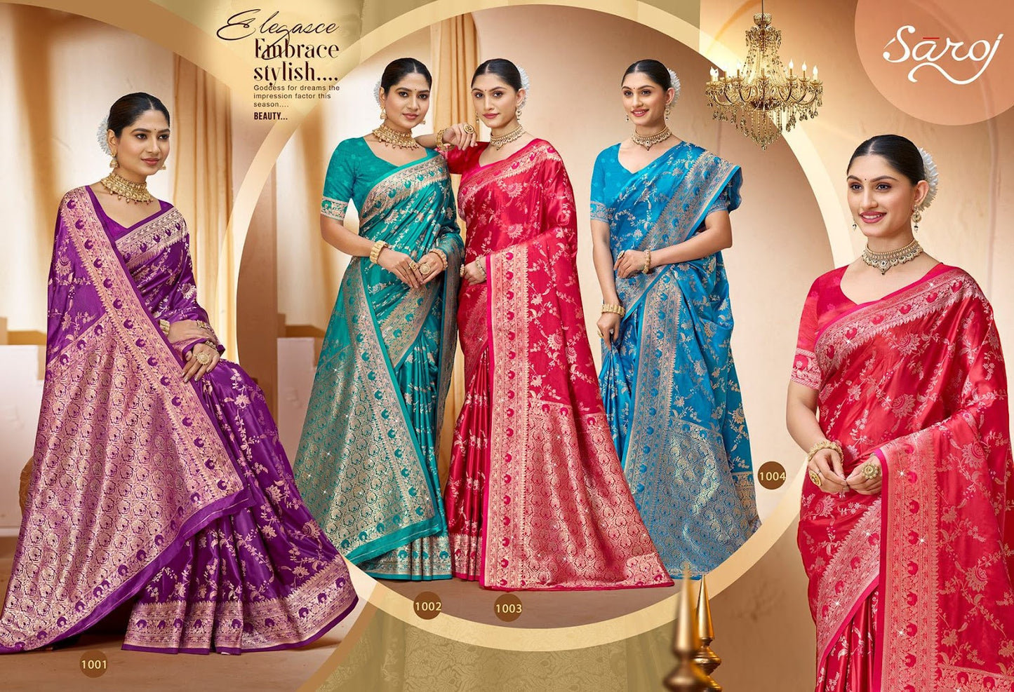 Malini Satin Saroski Vol 6 Saroj Sarees Manufacturer India